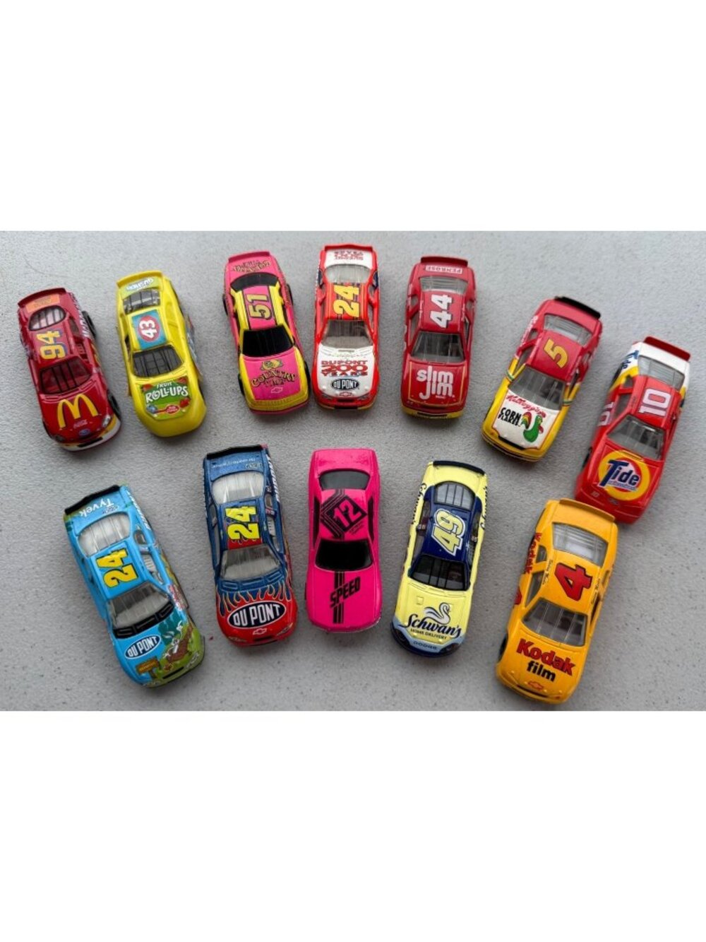 Mixed Lot of 12 Vintage Collection 1:64 Scale Diecast Race Cars (See Photos)